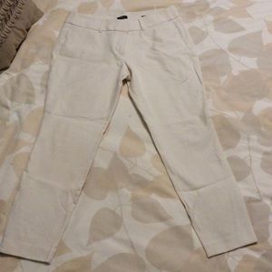 LOFT Cream Ankle Pants, Size 12, Marisa Fit